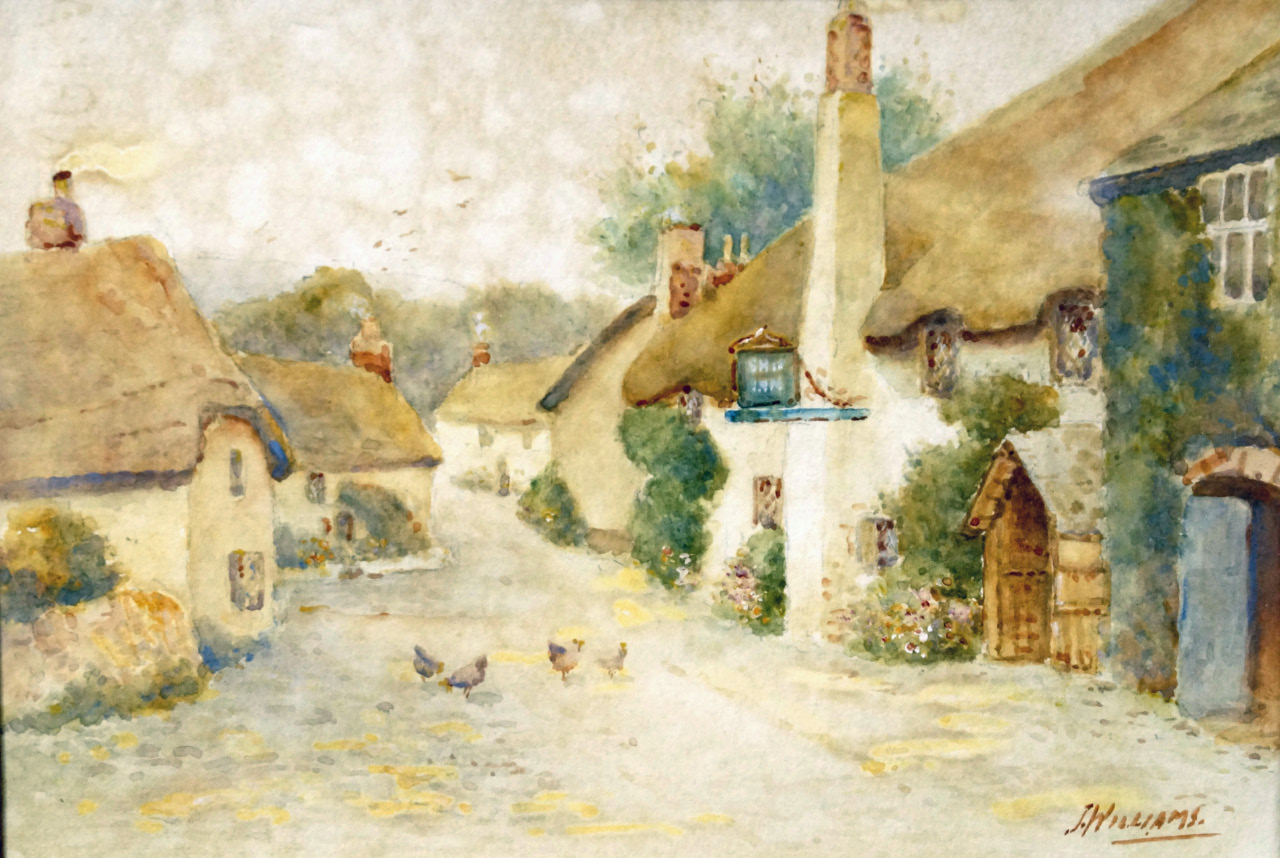 Appraisal: J Williams Early thC depictions of countryside town scenes watercolour