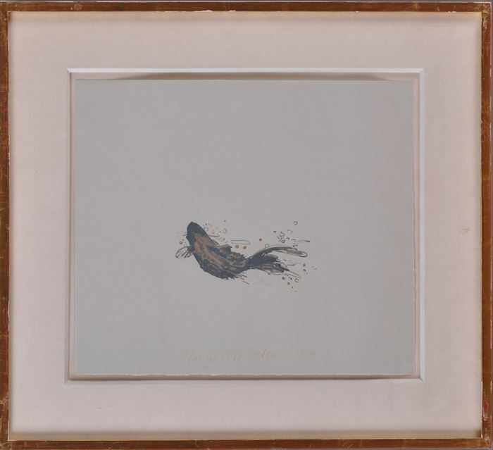 Appraisal: JOSEPH RAFFAEL b GOLDFISH Lithograph in color on gray toned