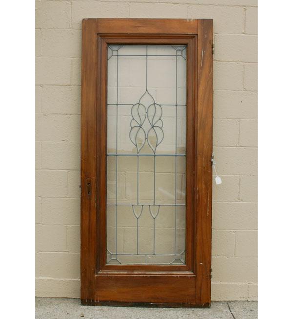 Appraisal: Victorian leaded glass door H x W