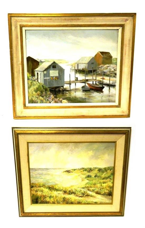 Appraisal: Elizabeth Lane Cutter American th C two framed oils on