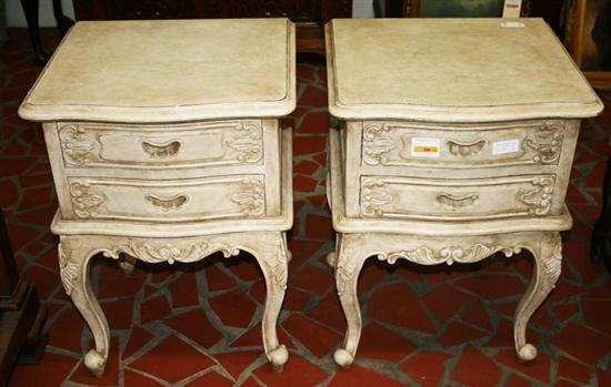 Appraisal: Pair French-style painted side cabinets