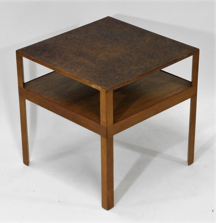 Appraisal: C MCM DUNBAR CORK TOP SIDE TABLE United States C