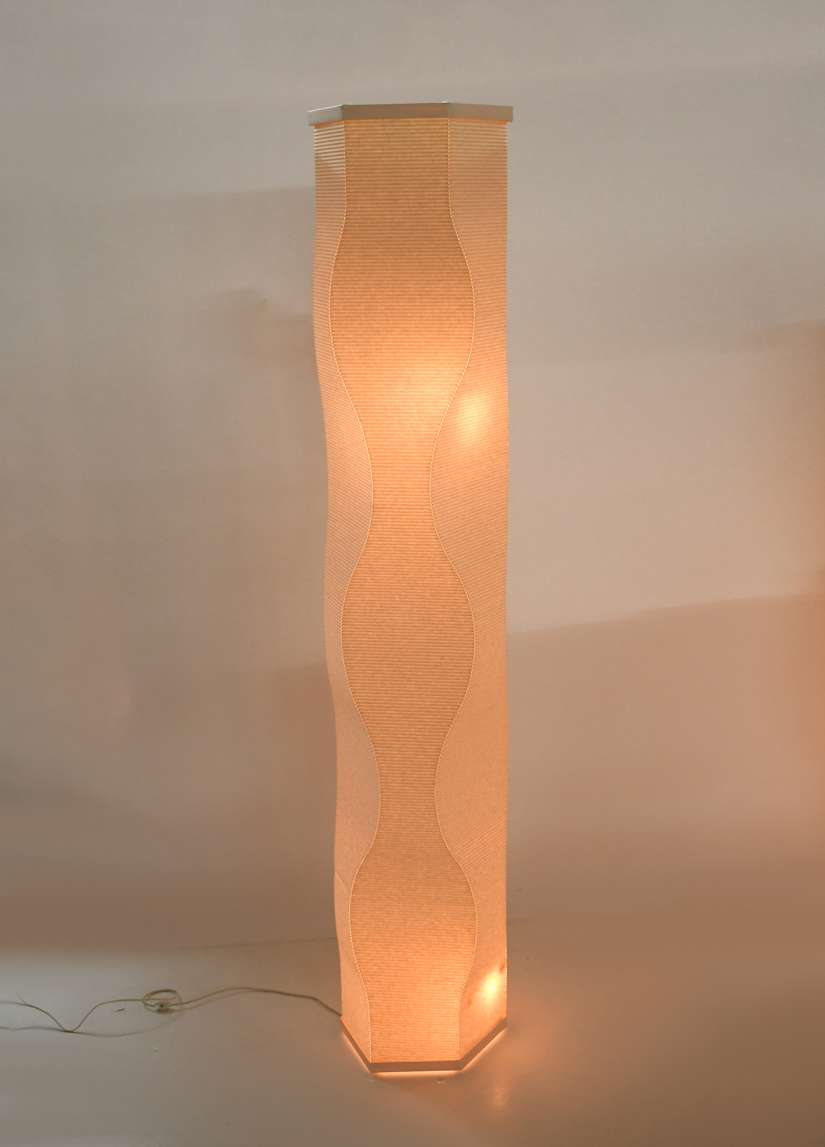 Appraisal: TALL ROLAND SIMMONS LUMALIGHT FLOOR LAMP - Light corrugated floor