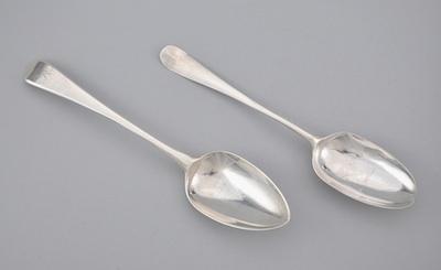 Appraisal: Two Silver Stuffing Spoons from London One spoon approx -