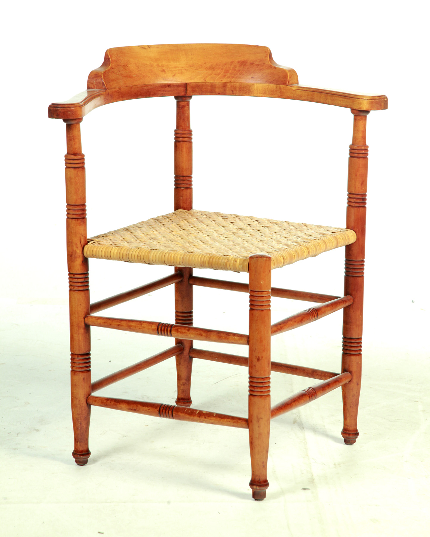 Appraisal: Two pieces corner chair and bamboo windsor chair We provide