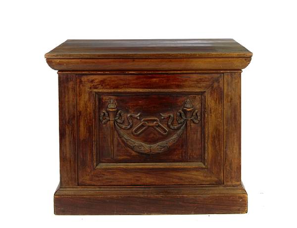 Appraisal: A stained wood court house pedestal height in width in