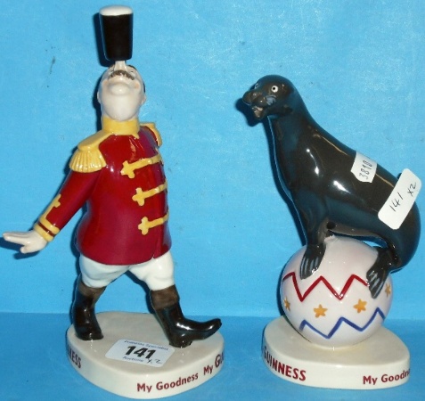 Appraisal: Coalport Guiness Advertising Figures Sealion and Ringmaster limited edition for