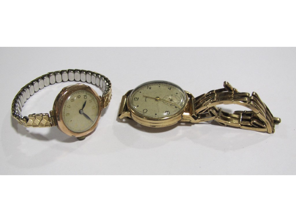 Appraisal: Lot comprising a gents ct gold Smiths wrist watch on