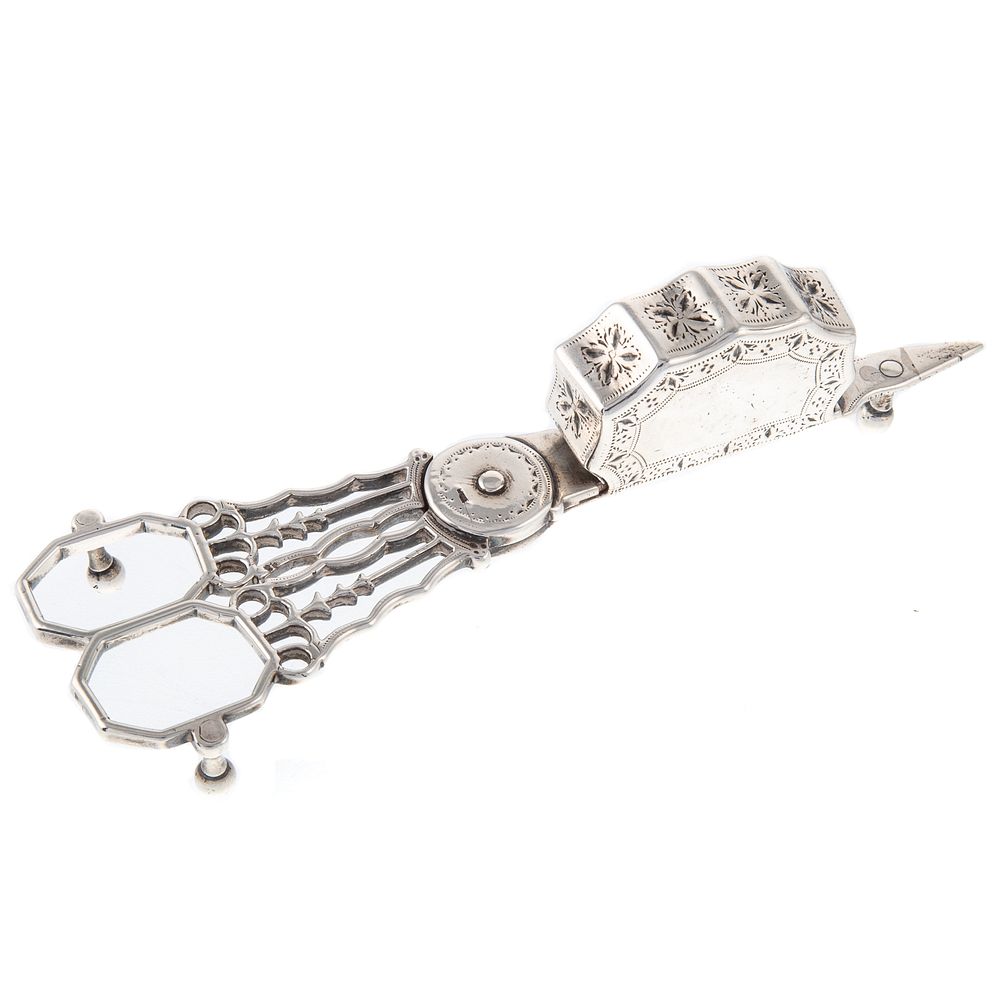 Appraisal: Pair Irish George III Silver Candle Snips John Stoyte Dublin