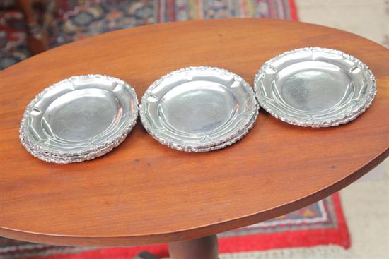 Appraisal: NINE MEXICAN STERLING PLATES All Taxco with makers mark on