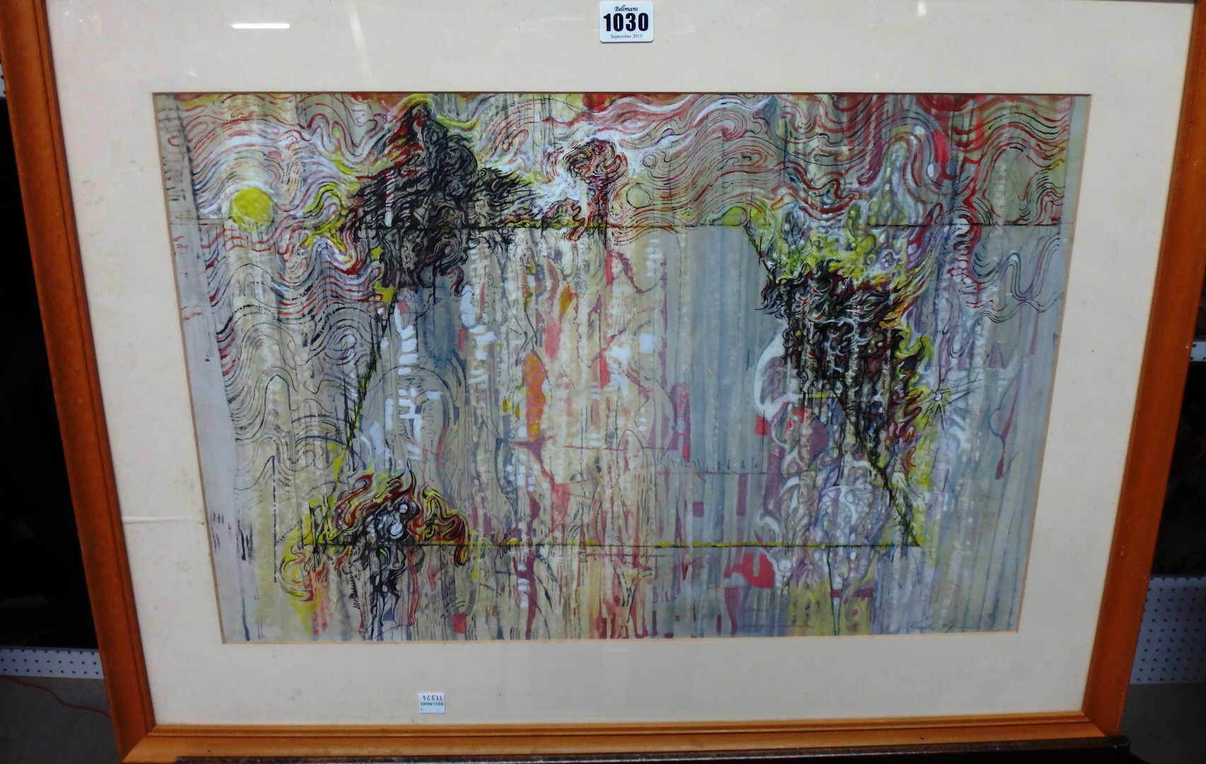 Appraisal: Leslie Hurry - Abstract mixed media signed and dated '