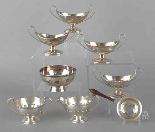 Appraisal: Collection of English silver tablewares ozt