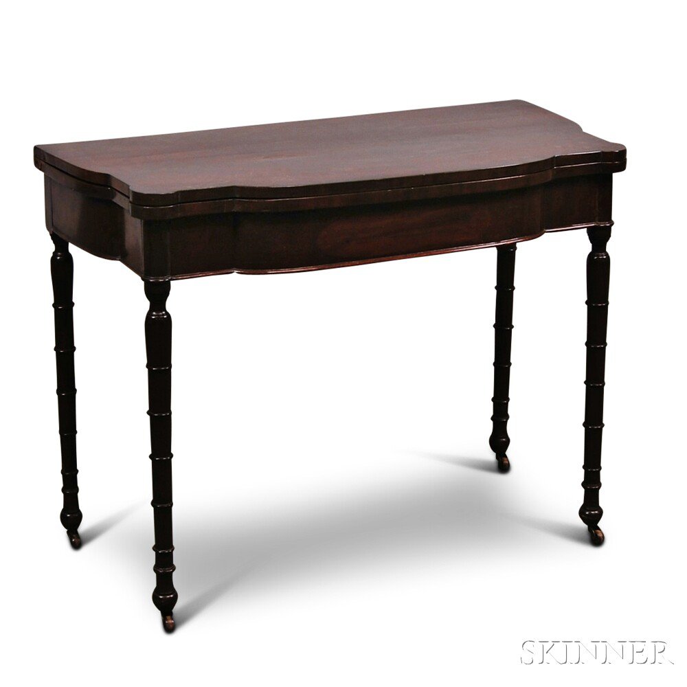 Appraisal: Federal Mahogany Card Table probably New England early th century