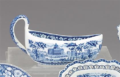 Appraisal: Rare historical blue transferware bordalou john rogers and son longport