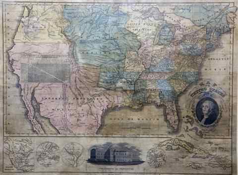 Appraisal: THRALL WILLIS AMERICAN TH CENTURY MAP OF THE UNITED STATES