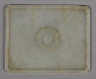 Appraisal: Chinese carved pale celadon jade tray '' l '' w