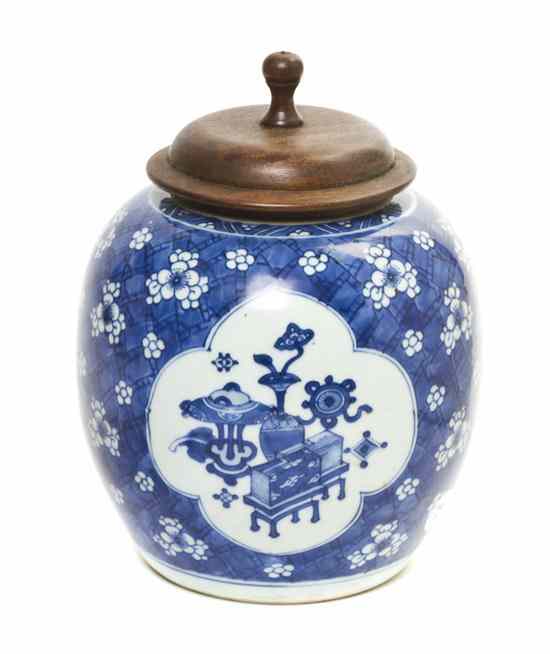 Appraisal: A Chinese Porcelain Ginger Jar in a hawthorn pattern with