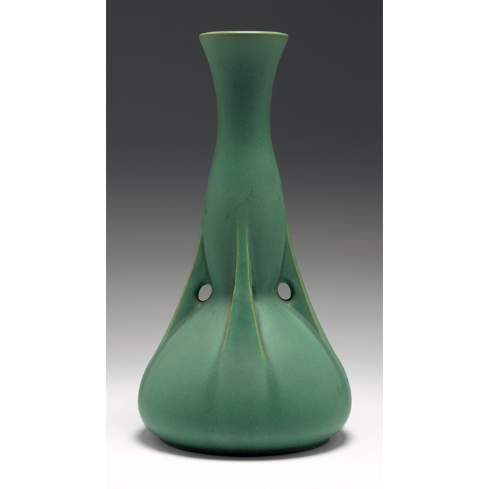 Appraisal: Dramatic and important Teco vase designed by W B Mundie