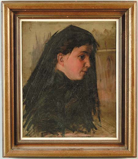 Appraisal: CHARLES ALLEN WINTER American - PORTRAIT OF A YOUNG WOMAN