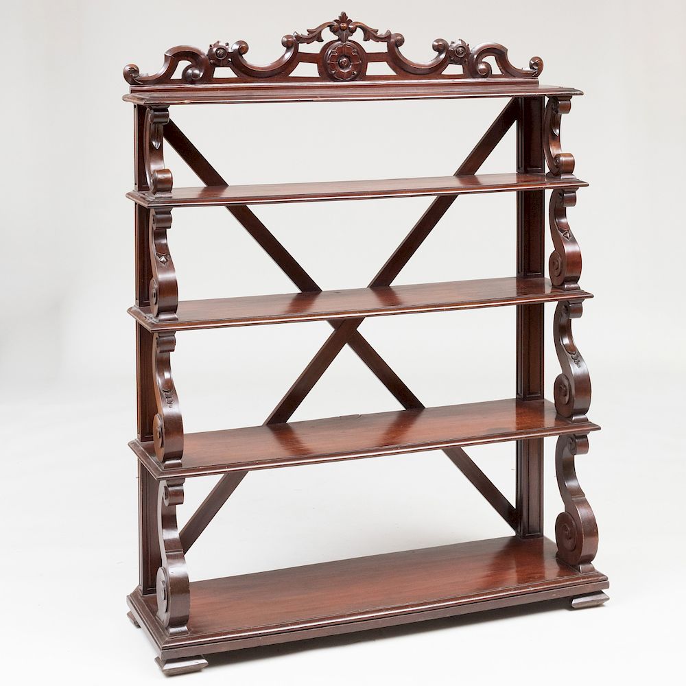 Appraisal: Mid-Victorian Mahogany Graduated Five-Tier tag re x x in Condition