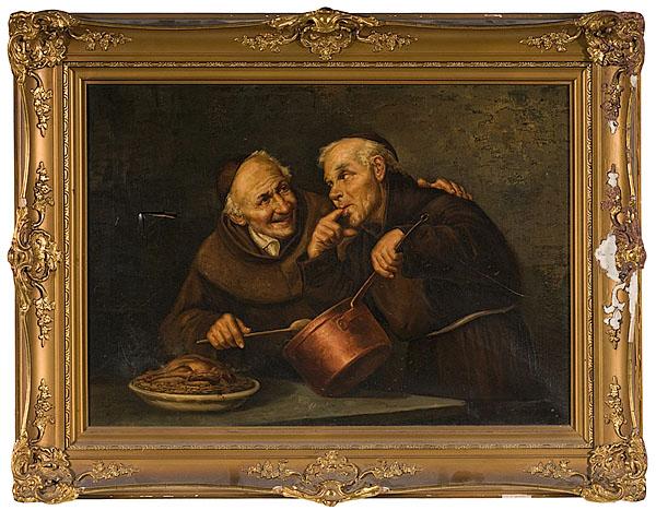 Appraisal: TASTING THE MEAL BY RAFFAELE FRIGERIO ITALIAN B Oil on