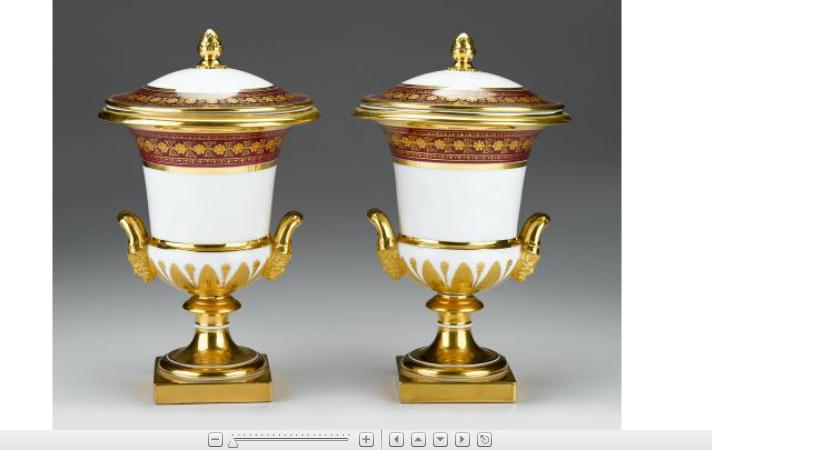 Appraisal: Pair of Paris porcelain fruit coolers th century