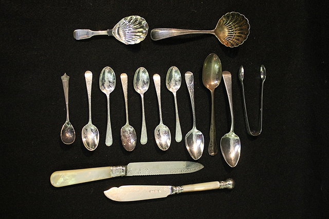 Appraisal: A SMALL COLLECTION OF MISCELLANEOUS SILVER AND OTHER SPOONS including