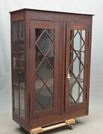 Appraisal: th c French two glazed door cupboard '' W ''