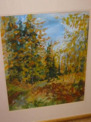 Appraisal: SELINA THORP Autumn Colours Tarn Howes The Lake District acrylic