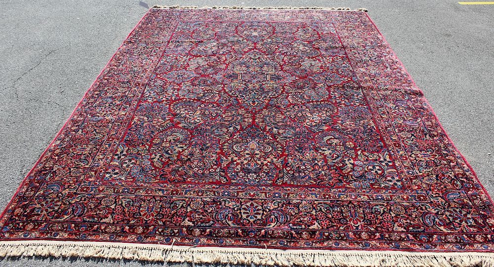 Appraisal: Antique and Finely Hand Woven Sarouk Carpet From a Plainview