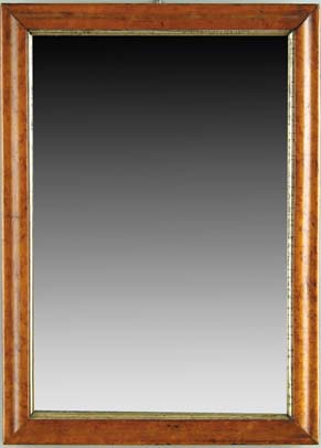 Appraisal: BIRDSEYE MAPLE ANTIQUE MIRROR SIZE - x - CONDITION Generally