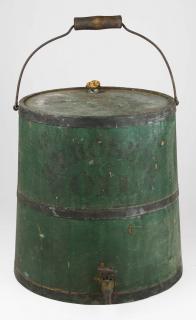 Appraisal: Late Th C Kerosene Tub In Original Green Paint Stencil