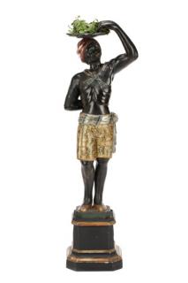 Appraisal: Venetian Carved and Polychromed Blackamoor C Italian early th century