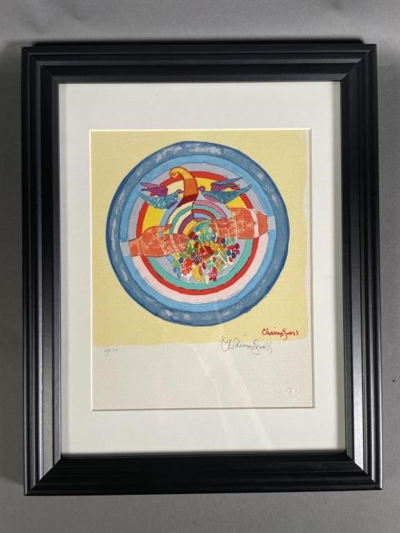 Appraisal: color serigraph by Chaim Gross created to accompany United Nations