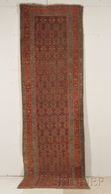 Appraisal: Northwest Persian Long Rug early th century outer guard stripe