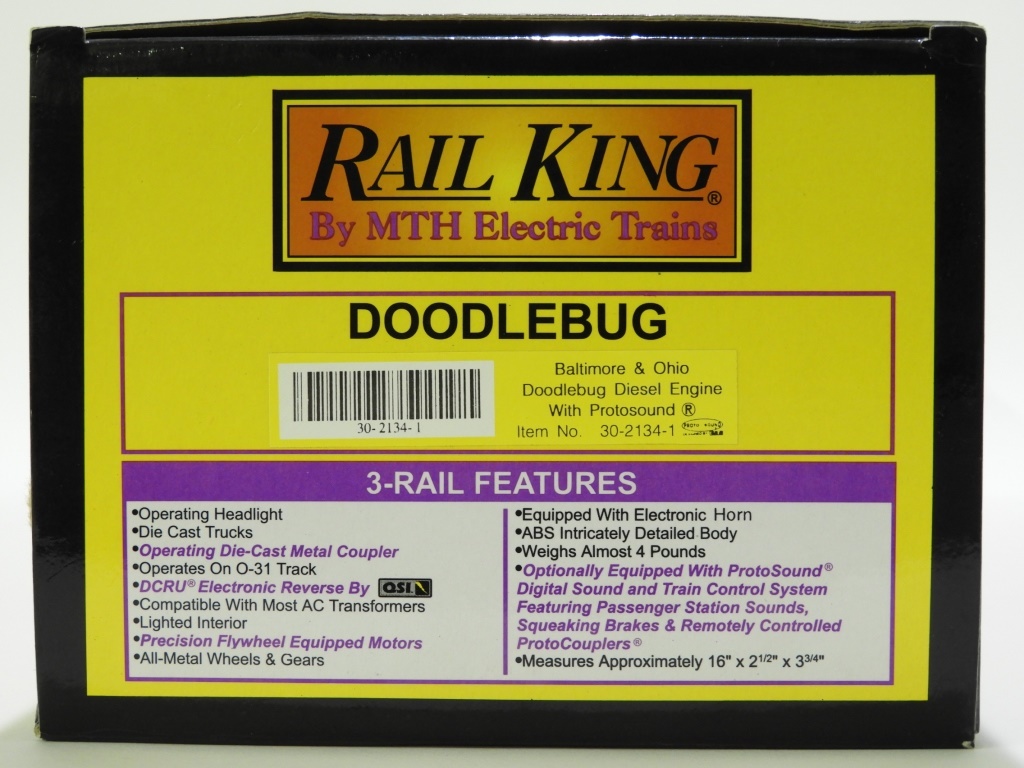 Appraisal: RAIL KING BALTIMORE OHIO DOODLEBUG DIESEL ENGINE United States ContemporaryThree