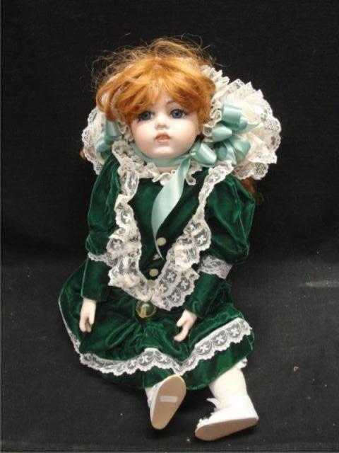 Appraisal: Porcelain Head Doll Signed BRU As is with loose head