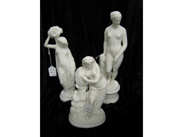 Appraisal: Parian Figurines of Classical Maidens to tall