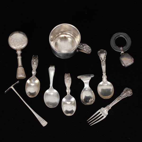 Appraisal: Lot of sterling silver baby items Reed Barton Gorham Saart