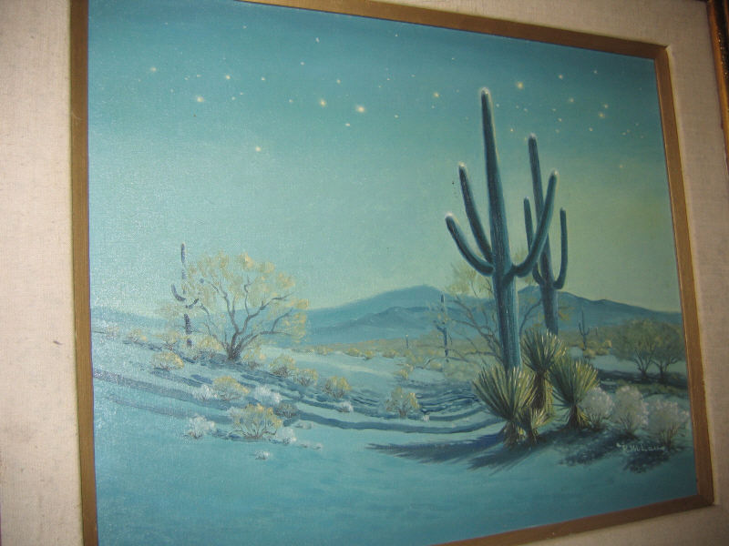 Appraisal: RUE M LAU AMERICAN STARS OVER ARIZONA oil on artist