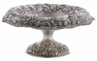 Appraisal: Stieff Rose Repousse Sterling Footed Bowl Stieff Rose Repousse Sterling