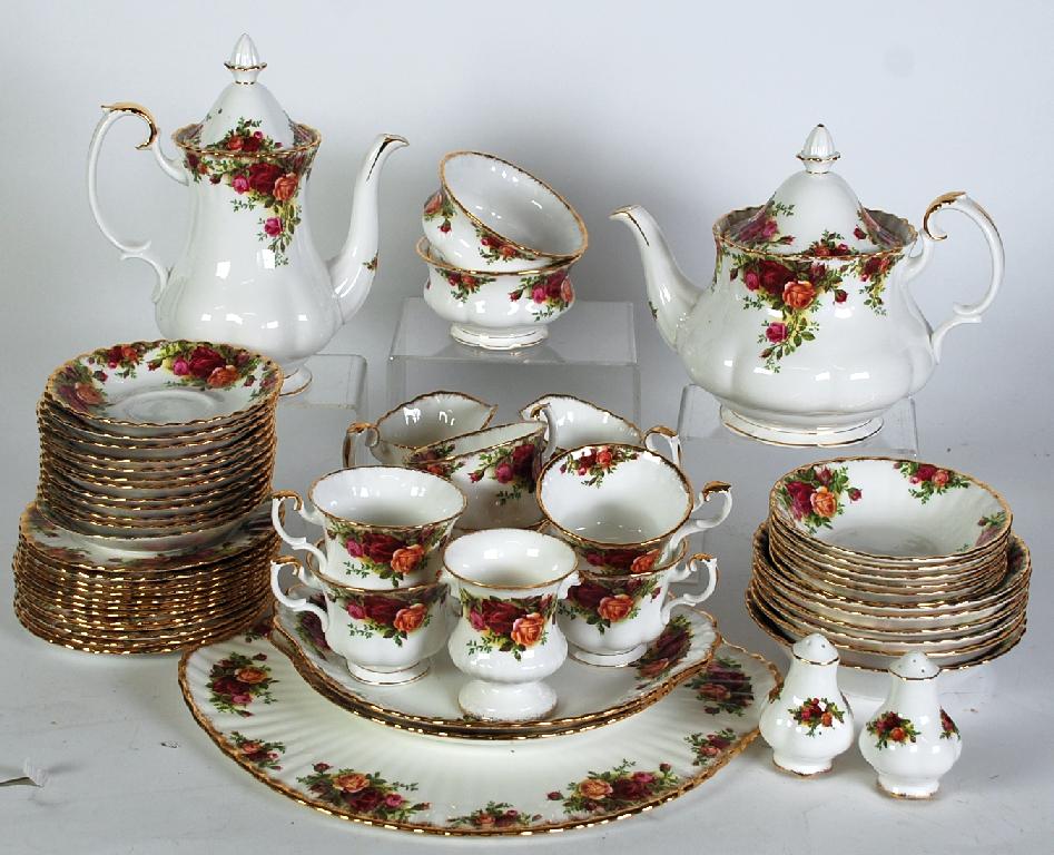 Appraisal: PIECE ROYAL ALBERT OLD COUTRY ROSES PATTERN TEA AND COFFEE