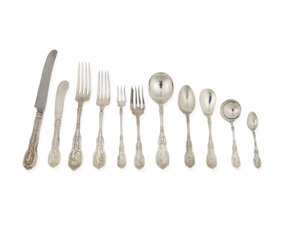 Appraisal: A GORHAM MYTHOLOGIQUE STERLING SILVER FLATWARE SERVICEA Gorham Mythologique sterling