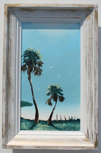 Appraisal: NEWTON Lem American th Century Florida Highwaymen Coastal scene with