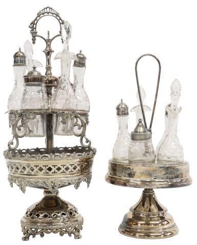 Appraisal: lot American Victorian silverplate cruet sets assembled for parts including