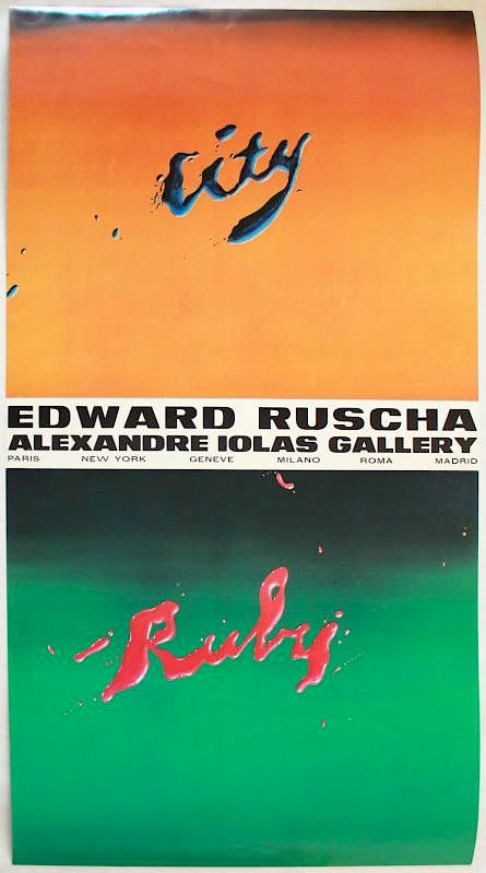 Appraisal: After Ed Ruscha After Ed Ruscha Edward Ruscha Alexandre Iolas