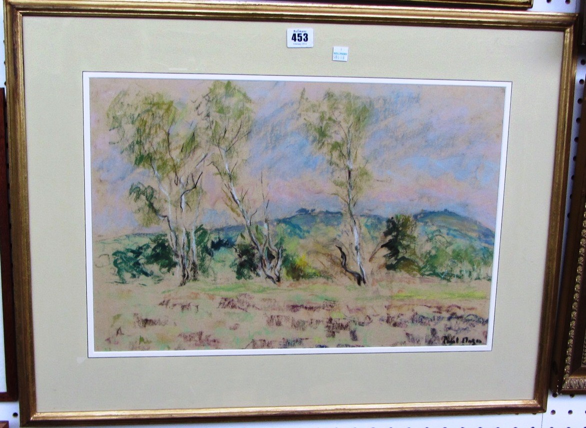 Appraisal: Paul Maze - Trees in a landscape pastel signed cm