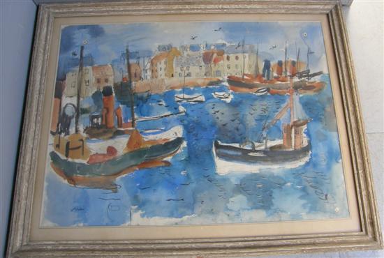 Appraisal: Walter Gilies The Harbour Monaco Redfern Gallery June h w