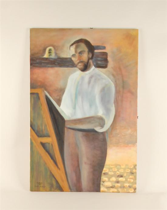 Appraisal: William J Fields Self-Portrait after Matisse Oil on canvas unframed