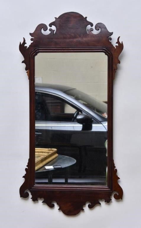 Appraisal: Large Chippendale mahogany mirror circa x overall Condition Wear consistent